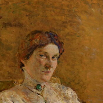 Schilderij getiteld "Portrait de Madame…" door Édouard Vuillard, Origineel Kunstwerk, Olie