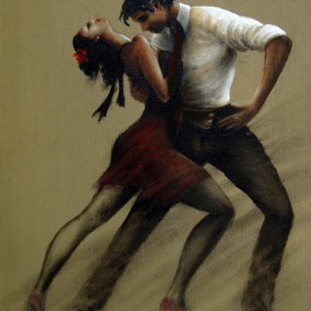 Картина под названием "Dance the Rumba" - Neint, Подлинное произведение искусства, Масло