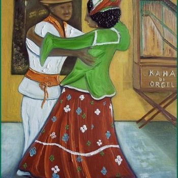 Painting titled "Salon di baile" by Edsel Selberie (E-Art Explosion.), Original Artwork, Oil