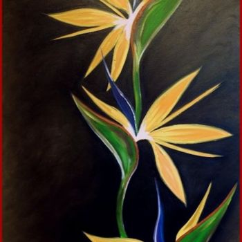 Painting titled "Flor di para di par…" by Edsel Selberie (E-Art Explosion.), Original Artwork, Oil