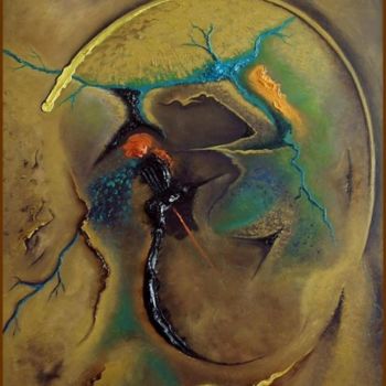 Schilderij getiteld "Abstract zonder tit…" door Edsel Selberie (E-Art Explosion.), Origineel Kunstwerk, Olie
