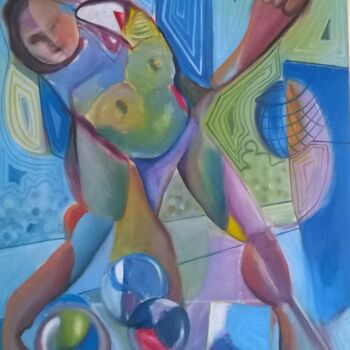 Pintura intitulada "arremessador.jpg" por Edson Fernandes, Obras de arte originais, Óleo