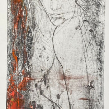 Gravures & estampes intitulée "Nude" par Eduard Belsky, Œuvre d'art originale, Eau-forte