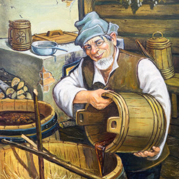 Painting titled "Brewer" by Eduard Kont, Original Artwork, Oil