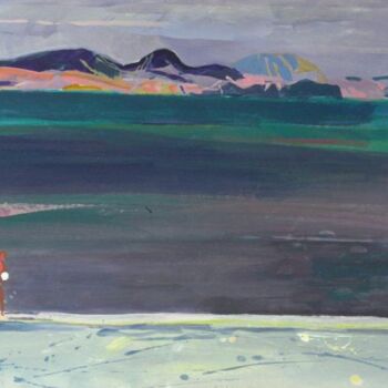 Painting titled "boy and sea" by Eduard Kulish, Original Artwork