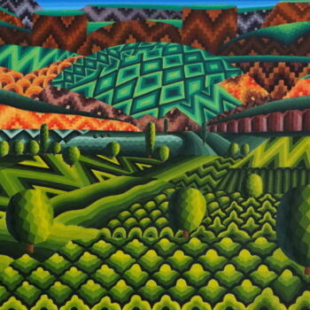 "Landscape" başlıklı Tablo Eduard Nersisyan tarafından, Orijinal sanat, Guaş boya