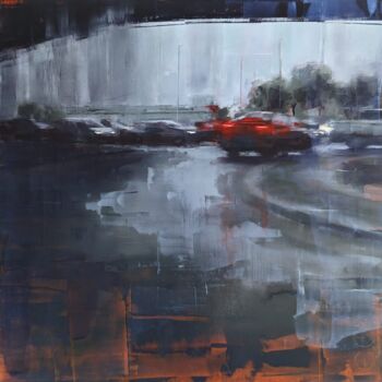绘画 标题为“Rain in KL 02” 由Eduard Warkentin, 原创艺术品, 油 安装在木板上