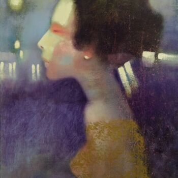 Painting titled "Spring girl" by Eduard Zentsik, Original Artwork, Oil