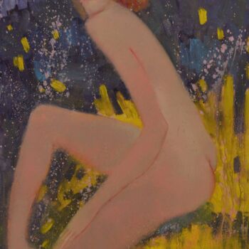 Schilderij getiteld "Nude beauty" door Eduard Zentsik, Origineel Kunstwerk, Olie