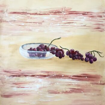 Peinture intitulée "Uvas" par Eduarda Almeida, Œuvre d'art originale, Acrylique