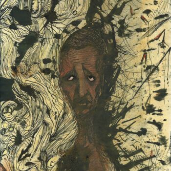 Drawing titled "GENETICALLY MODIFIE…" by Eduardo Bustos Segovia, Original Artwork, Pastel Mounted on Cardboard