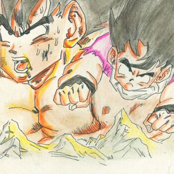 Dragon Ball Z Tribute 1980-90 Goku Hogan, Desenho por Eduardo Bustos  Segovia