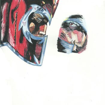 Dessin intitulée "X-MEN UNCANNY MARVE…" par Eduardo Bustos Segovia, Œuvre d'art originale, Marqueur Monté sur Carton