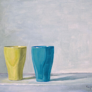 Pintura titulada "Dos vasos" por Eduardo Carpintero García, Obra de arte original, Oleo