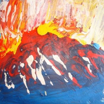 Painting titled "volcan_nevado_del_h…" by Eduardo Meneses Claros, Original Artwork