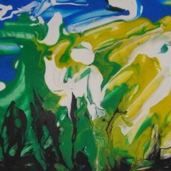Painting titled "bosque boreal" by Eduardo Meneses Claros, Original Artwork