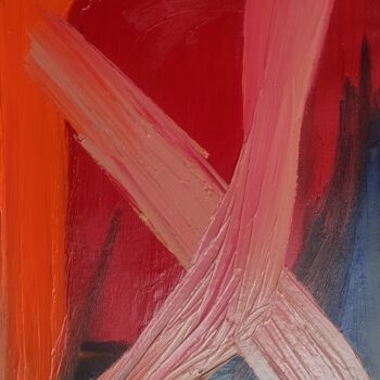 Pittura intitolato "Abstract middle age…" da Eduardo Vidal, Opera d'arte originale, Olio