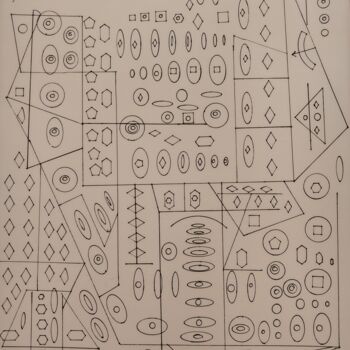 Desenho intitulada "illuminati City" por Eduardo Vidal, Obras de arte originais, Lápis