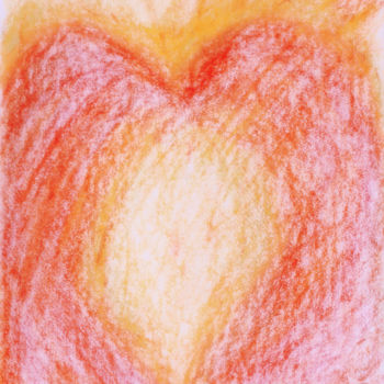 Pintura intitulada "Sagrado Coração" por Eduardo Lima, Obras de arte originais, Pastel