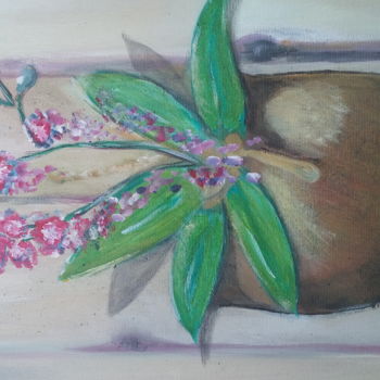 Pintura intitulada "Orquídias" por Eduardo Lima, Obras de arte originais, Acrílico