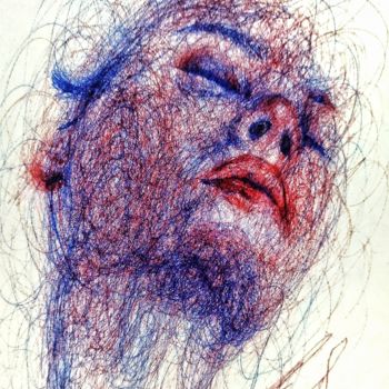 Disegno intitolato "Sensualità" da Eduardo Scivoletto, Opera d'arte originale, Biro
