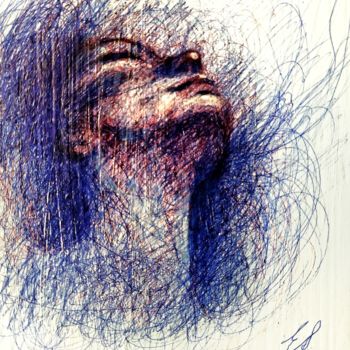 Desenho intitulada "Con lo sguardo in a…" por Eduardo Scivoletto, Obras de arte originais, Canetac de aerossol