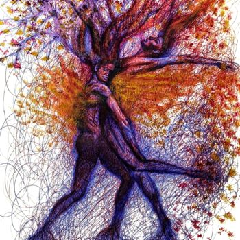 Desenho intitulada "🔴Ti prendi cura di…" por Eduardo Scivoletto, Obras de arte originais, Canetac de aerossol