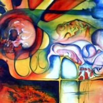 Painting titled "skull revolution" by Eric Walton 9 / Edub9, Original Artwork