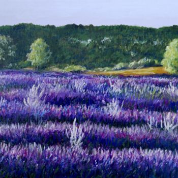 Pittura intitolato "Morgen im Lavendel" da Daniel Rohrbach, Opera d'arte originale, Pastello