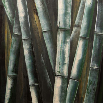 제목이 "Bambusstangen"인 미술작품 Daniel Rohrbach로, 원작, 아크릴