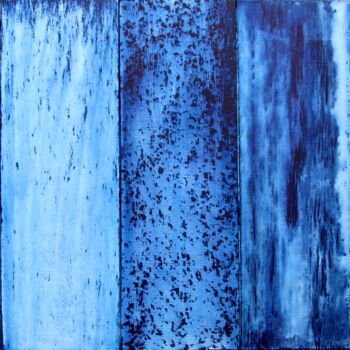 Painting titled "bluerain" by Daniel Rohrbach, Original Artwork, Acrylic