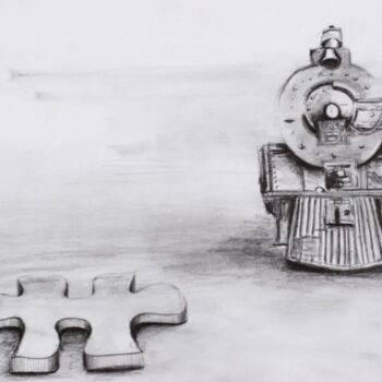 Drawing titled "train.jpg" by Edward Chernesky, Original Artwork