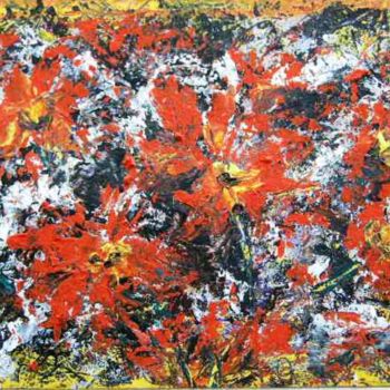 Painting titled "FLOR" by Edward Misiaszek, Original Artwork