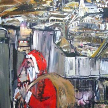 Malerei mit dem Titel "Weihnachten in Beth…" von Annamalt & Edward Naujok, Original-Kunstwerk, Öl