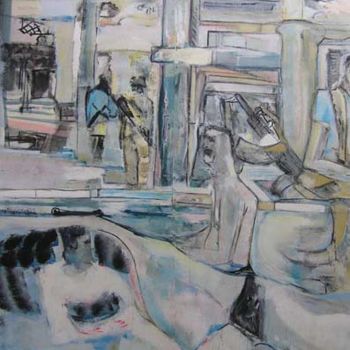 Pittura intitolato "The Winners go Swim…" da Annamalt & Edward Naujok, Opera d'arte originale