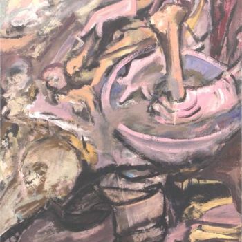Pittura intitolato "ohne Wäsche kein sa…" da Annamalt & Edward Naujok, Opera d'arte originale