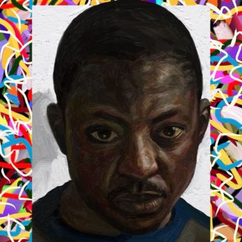 Arte digital titulada "Me looking into the…" por Edward Ofosu, Obra de arte original, Pintura Digital