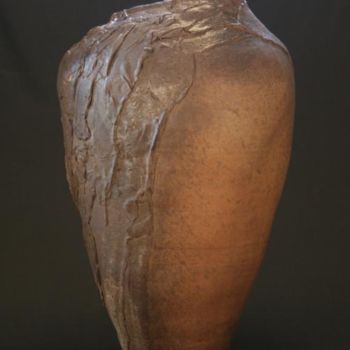 Escultura intitulada "Large vase, thrown…" por J., Obras de arte originais