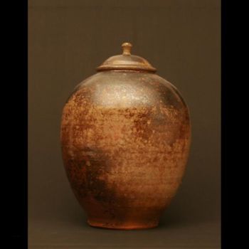 Sculpture titled "large lidded Jar, w…" by J., Original Artwork