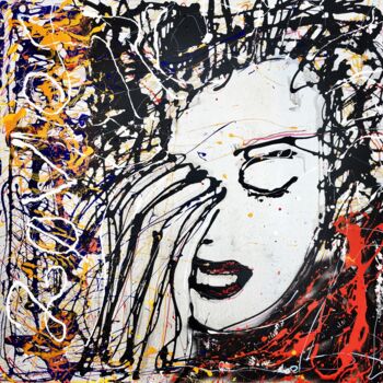 Картина под названием "Marilyn Monroe" - Edwige Col, Подлинное произведение искусства, Акрил Установлен на Деревянная рама д…