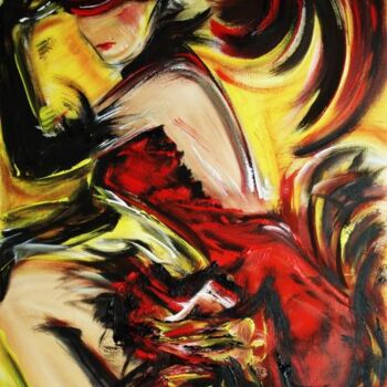 Painting titled "DOLLY MYSTERIEUSE(E…" by Edwige (Edges) Lefevre, Original Artwork, Acrylic