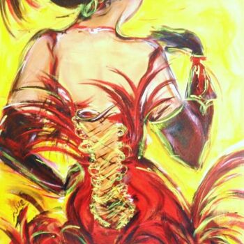 Painting titled "DOLLY  50 X 70  ACR…" by Edwige (Edges) Lefevre, Original Artwork, Acrylic
