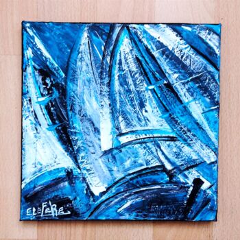 Картина под названием "Les blanches" - Edwige (Edges) Lefevre, Подлинное произведение искусства, Акрил Установлен на Деревян…