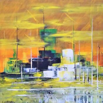 Malerei mit dem Titel "LE SOUS-MARIN "LA F…" von Edwige (Edges) Lefevre, Original-Kunstwerk, Acryl