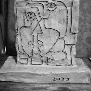 Sculptuur getiteld ""abstract sculptuur"" door Edwin Boeckxstaens (Origineel), Origineel Kunstwerk, Klei