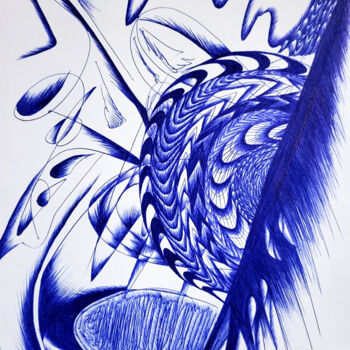 Drawing titled "The Magnetism and t…" by Eeyatus, Original Artwork, Ballpoint pen