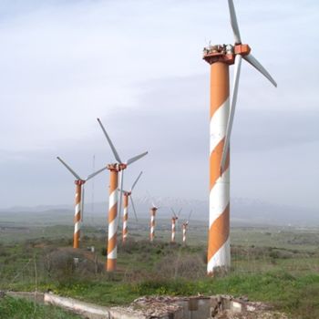 Photography titled "Wind turbines 5" by Efi Keren, Original Artwork