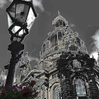 Digital Arts titled "Dresden Fraun Kirhe…" by Efi Keren, Original Artwork, Collages