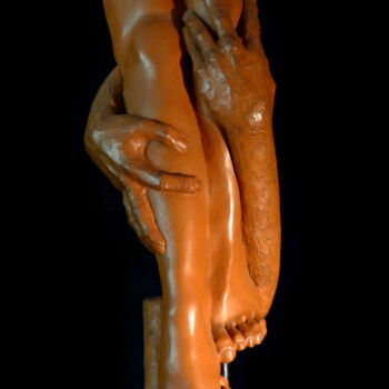 Скульптура под названием "Envol" - Efka, Подлинное произведение искусства, Терракота