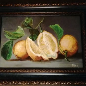 Ζωγραφική με τίτλο "Лимоны" από Igor Efremov, Αυθεντικά έργα τέχνης, Λάδι